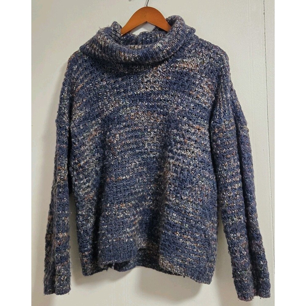 Elsamanda Sweater M Womens Anthropologie Wool Blend Chunky Mock Neck  Boho